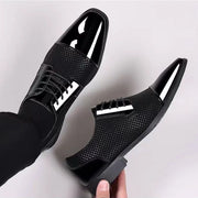 Mens Leather Dress Shoes Pointed Toe Business Style