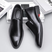 Men’s Leather Slip-On Dress Shoes – Elegant Black Formal Shoes