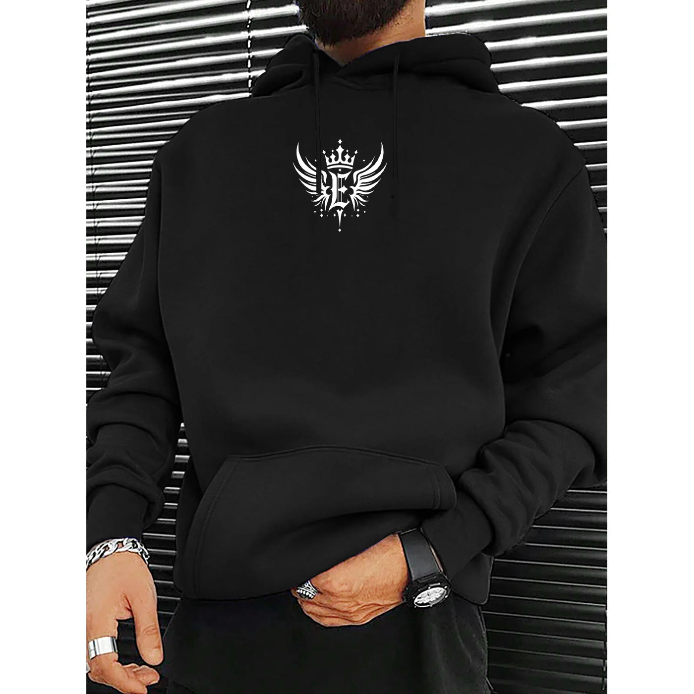 Black Men's Hooded Sweatshirt