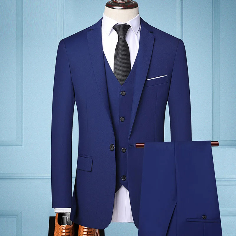 Men's Elegant 3-Piece Suit Set