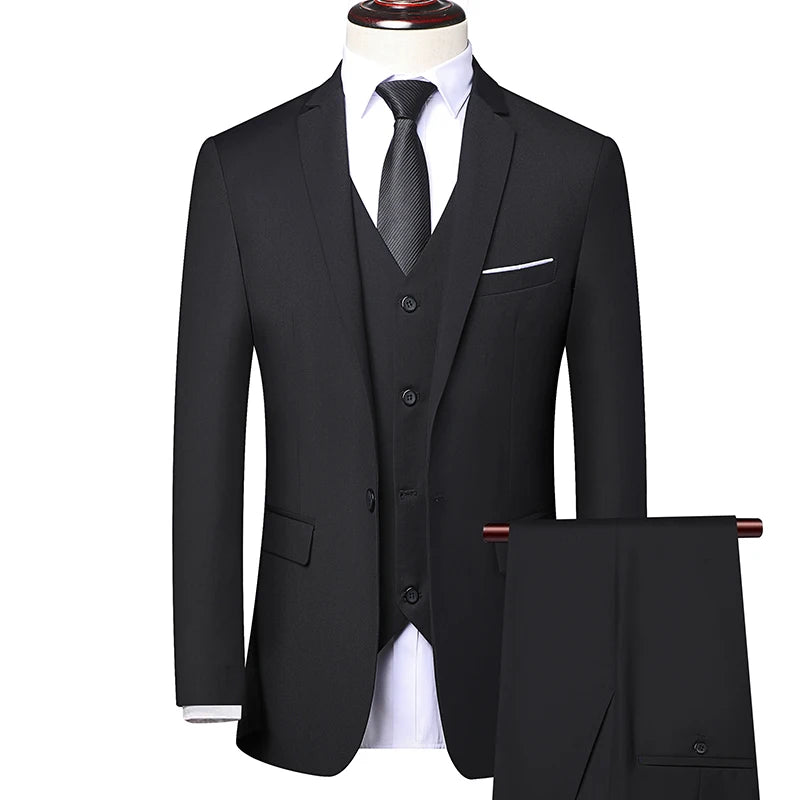 Men's Elegant 3-Piece Suit Set