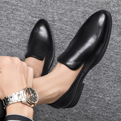 Men’s Leather Slip-On Dress Shoes