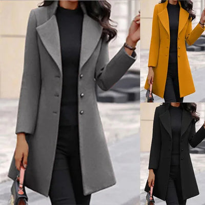 Women's Fitted Mid-Calf Coat