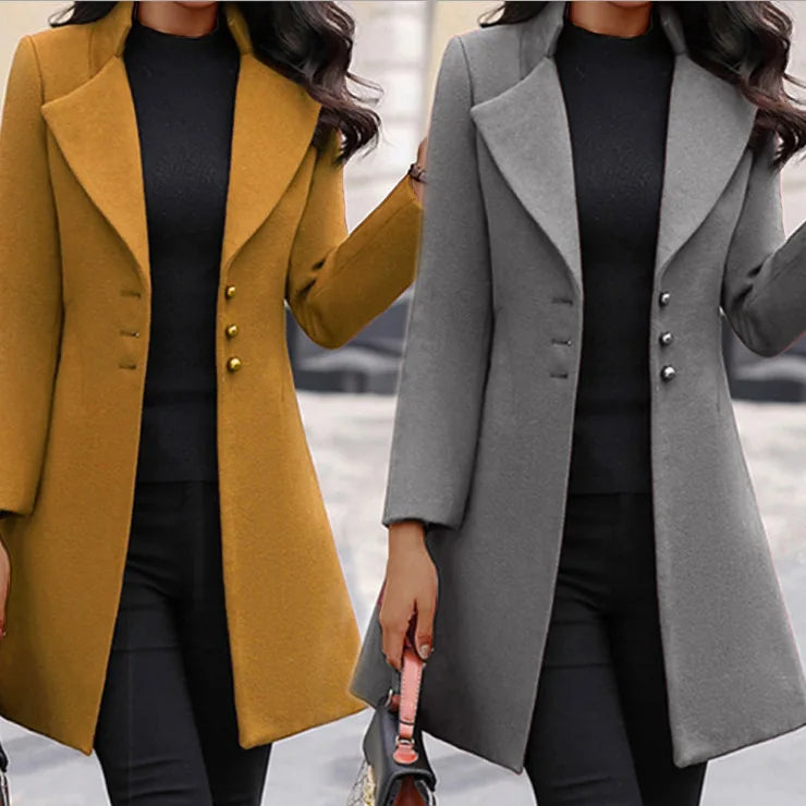 Women's Fitted Mid-Calf Coat