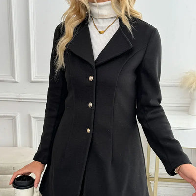 Women's Black Fitted Coat