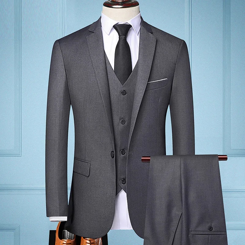 Men's Elegant 3-Piece Suit Set