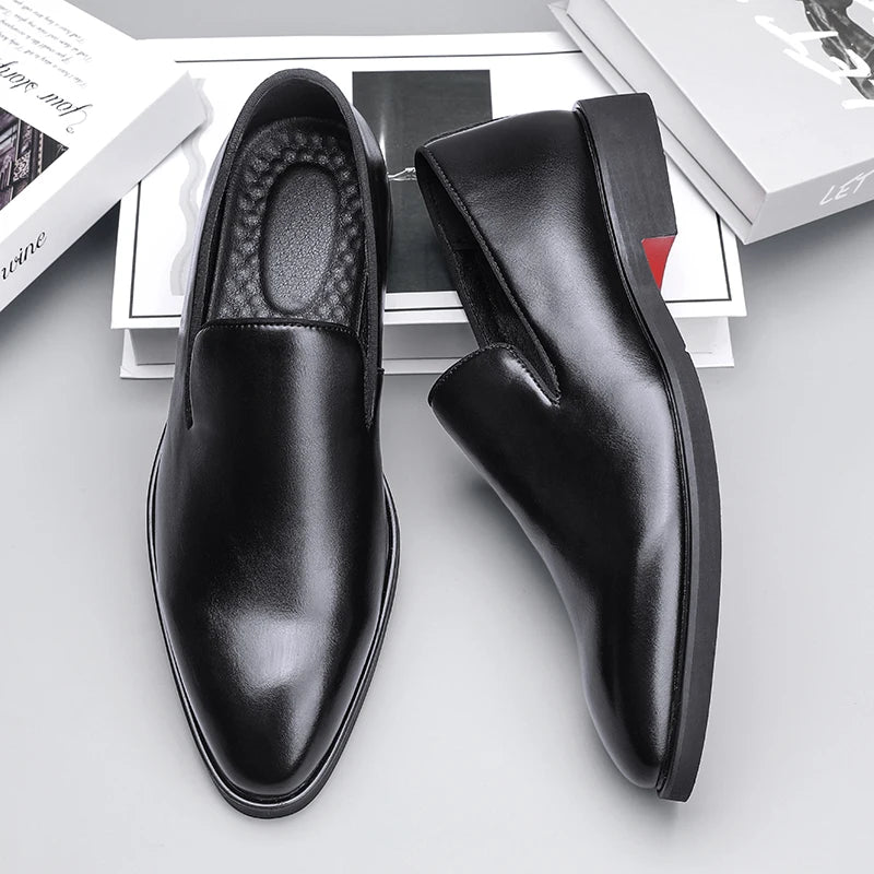 Men’s Leather Slip-On Dress Shoes