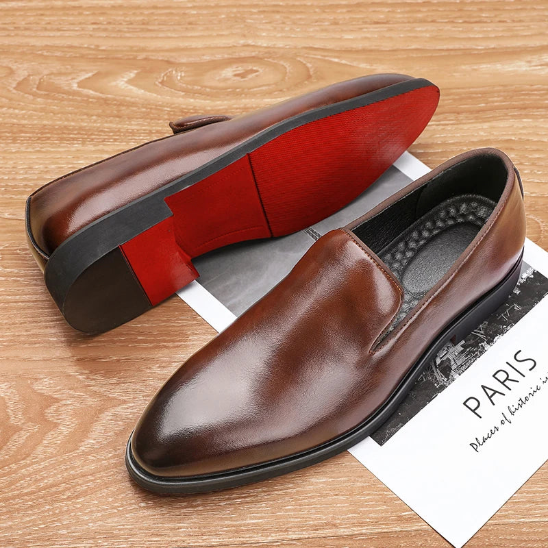 Men’s Leather Slip-On Dress Shoes