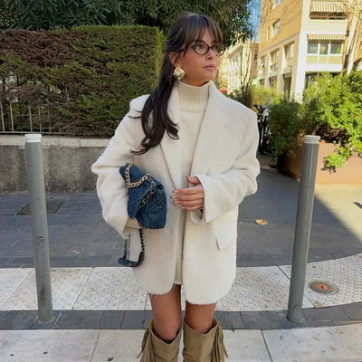 Women's Faux Leather Blazer