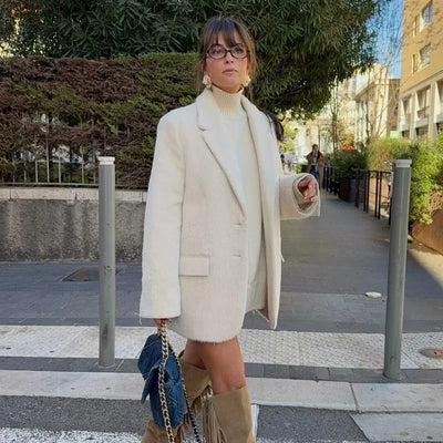 Women's Faux Leather Blazer