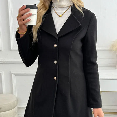 Women's Black Fitted Coat